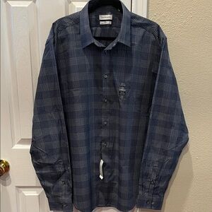 Calvin Klein L/S Steele+ Slim Fit Stretch Non-Iron Dress Shirt